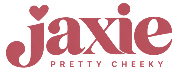 Official JAXIE Pretty Cheeky dusty rose logo